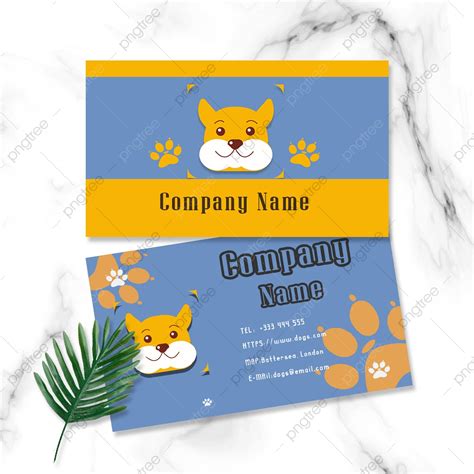 Blue Dog Element Pet Shop Business Card Design Template Download on Pngtree