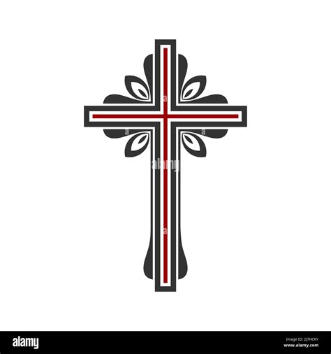 illustration chrétienne logo de l église croix du seigneur et sauveur jésus christ symbole de