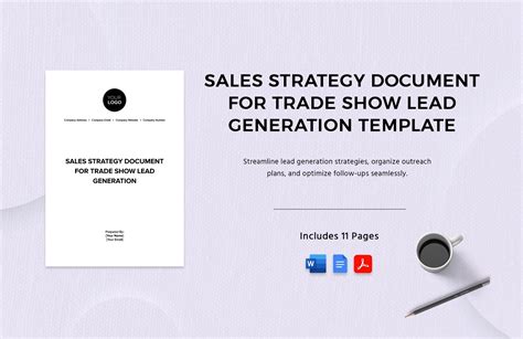 Sales Strategy Document For Trade Show Lead Generation Template In Ms