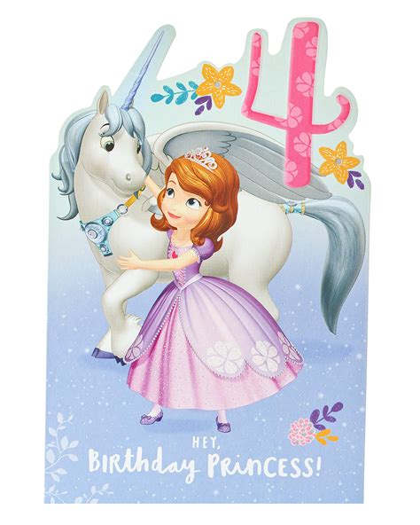 Buy Disney Sofia The First 4th Birthday Card Princess 4th Birthday