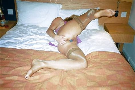 Shy Wife In Hotel Room Wearing Aristoc Ultra Shine Stockings Pics