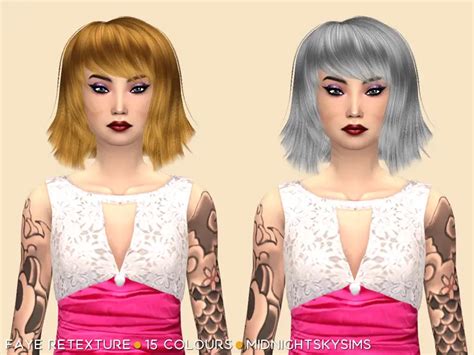 Simsworkshop Leigh Natural Retextured By Midnightskysims Sims 4 Hairs