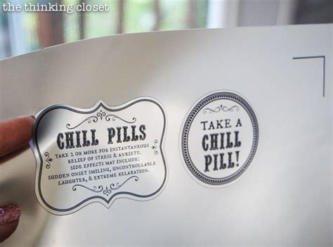 Chill Pills Gag T And Free Printable Labels Labels Printables Free