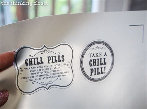 Download Chill Pills Gag Gift & Free Printable Labels | SVG ...