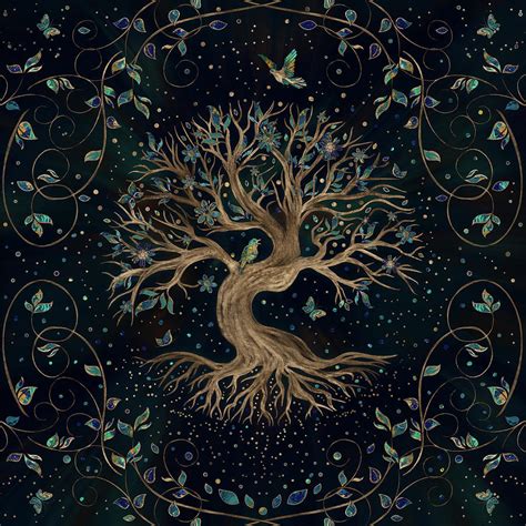 Tree Of Life Yggdrasil Digital Art By Lioudmila Perry Pixels