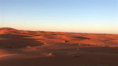 Sunset Over The Dunes In Sahara Morocco Youtube