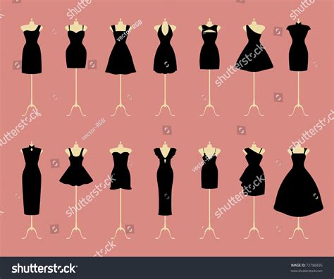 Little Black Dresses Stock Vector Illustration 72786835 Shutterstock