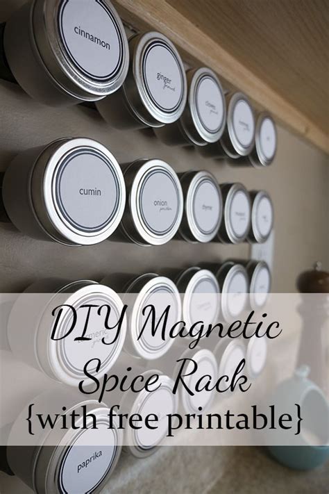 Diy Magnetic Spice Rack With Free Printable Southern Mothers