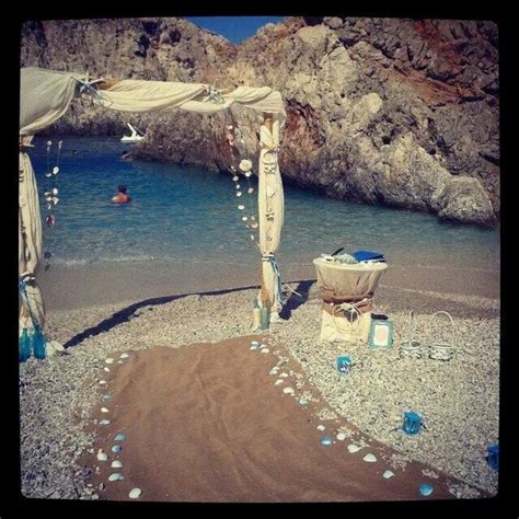 Beach Ceremony At Chania Crete Crete Chania Beach Wedding Chania