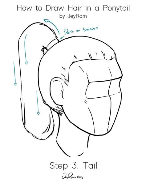 How To Draw A Ponytail Step By Step Colena Web