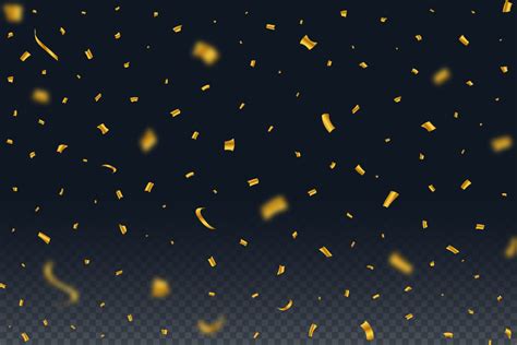 Golden Confetti On Dark Background Graphic By Iftidigital · Creative