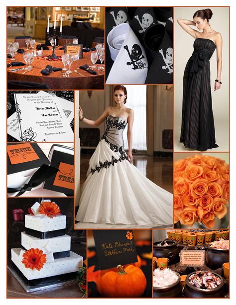 Black And Orange Halloween Wedding Inspiration Halloween Themed