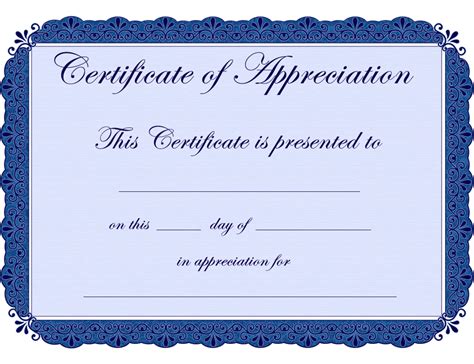 Free Printable Certificates Certificate Of Appreciation In Safety