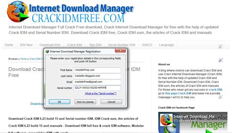 The serial number or license key is a code or some digit which is generated by the easysoft license server. Serial Number IDM Free 6.25 - IDM Serial Key and Crack Free Download - Download Crack IDM 6.28 ...