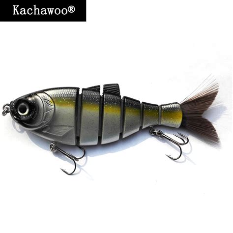 Shad Jointed Swimbait With Hair Tail 6 Multi Segment Fishing Lures