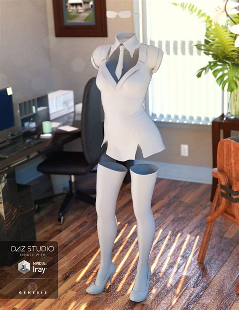 Sexy Secretary Outfit For Genesis 3 Females Daz 3d
