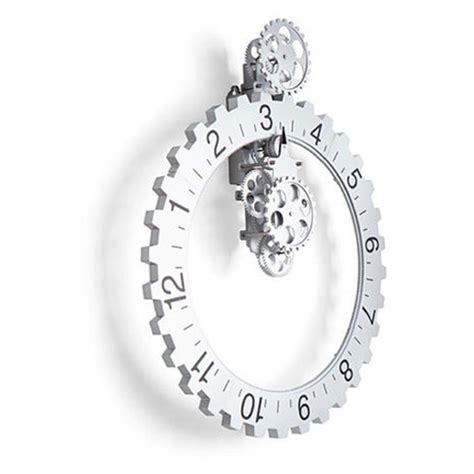 Kikkerland Big Wheel Wall Clock Steampunk Industrial Time Keeper Gear