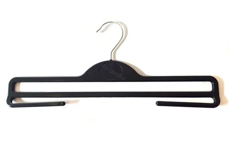 Black Plastic Trouser Coat Hangers With Swivel Hook 36 Cm Hangersrus