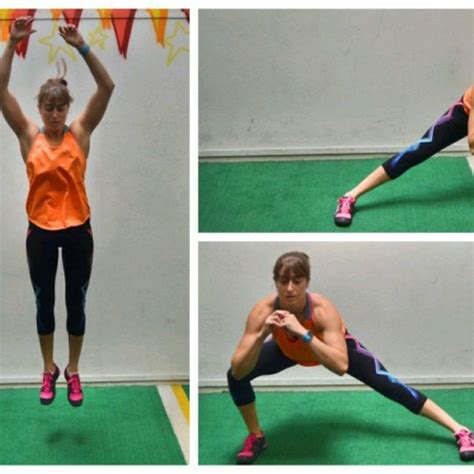 Alternating Side Lunges With Hop By Brittany D Exercise How To Skimble