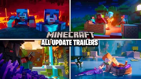 All Minecraft Animated Update Trailers And Animations 114 119 2023