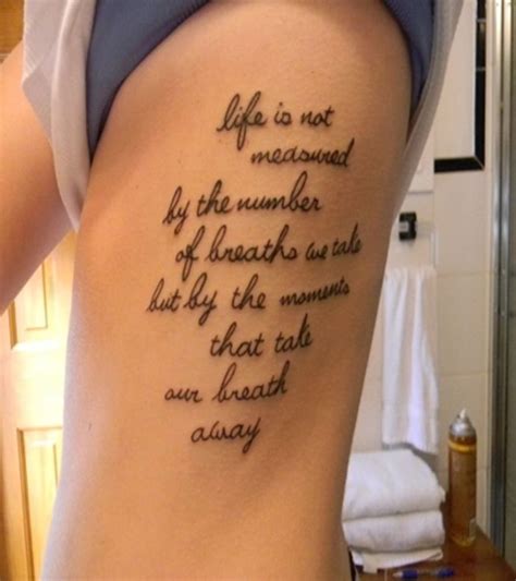 Meaningful Rib Tattoos Quotes Female