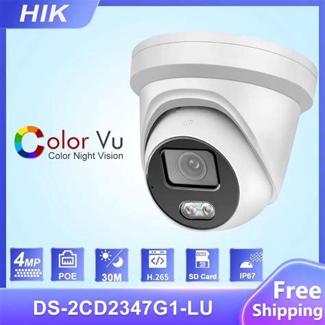 Hikvision Colorvu Ip Camera Ds 2cd2347g1 Lu 4mp Netwerk Bullet Poe Ip