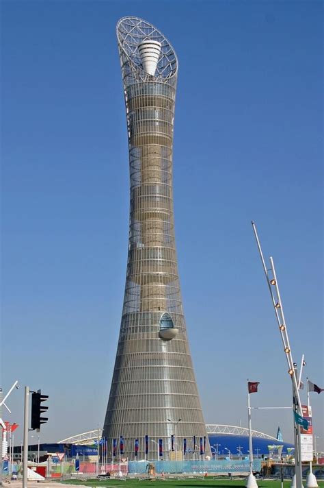 Aspire Tower Doha 300 M 36 Fl Completed 2007 Wire Mesh Metal