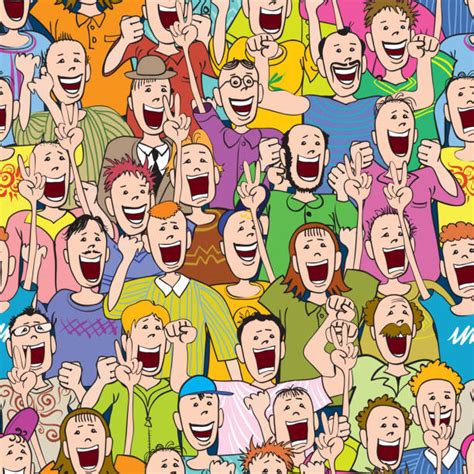 Crowds Cheering Cartoon Clip Art Vector Images And Illustrations Istock