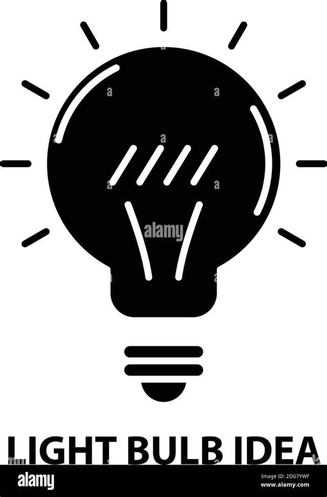 Light Bulb Idea Icon Black Vector Sign With Editable Strokes Concept