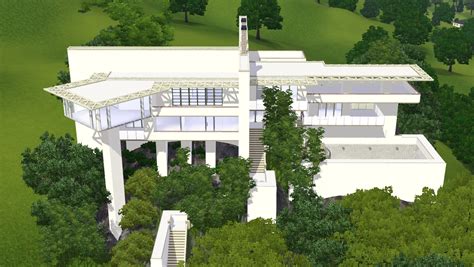 Sims 3 Modern Hillside Home By Ramborocky On Deviantart