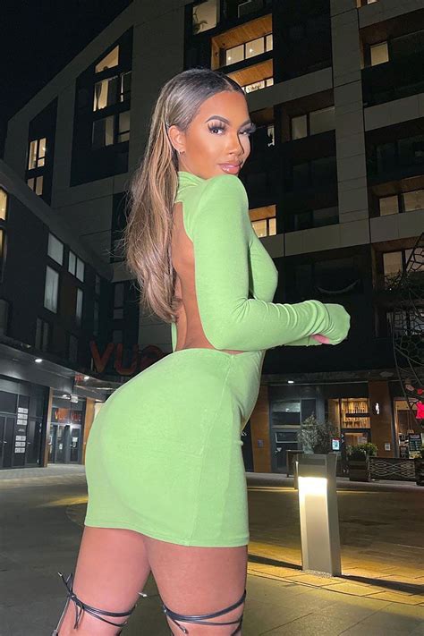 Zariyah Backless Mini Dress Green Backless Mini Dress Green Dress Attire Women