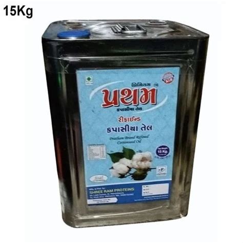 15kg Pratham Refined Cottonseed Oil At Rs 1650 Tin Cottonseed Oil In