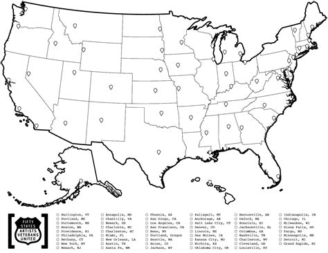 Coloring Page Of United States Map With States Names At Yescoloring Images