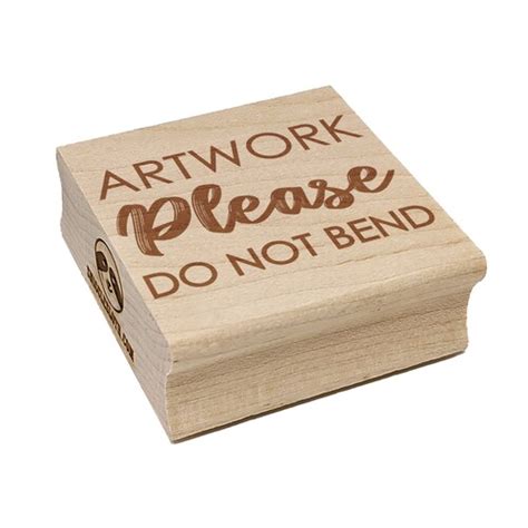 Please Do Not Bend Stamp Rubber Packaging Stamp Small Etsy