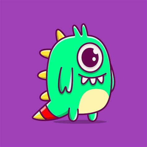 Premium Vector Kawaii Doodle Monster Cartoon Character
