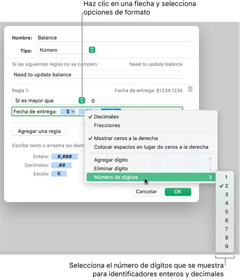 Crear Un Formato Personalizado De Celda En Numbers En La Mac Soporte