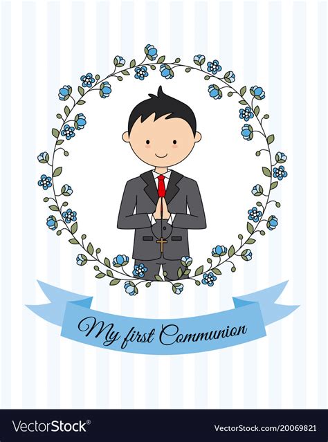 My First Communion Boy Royalty Free Vector Image