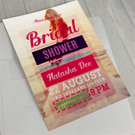 16 Modern Bridal Shower Card Designs And Templates Psd