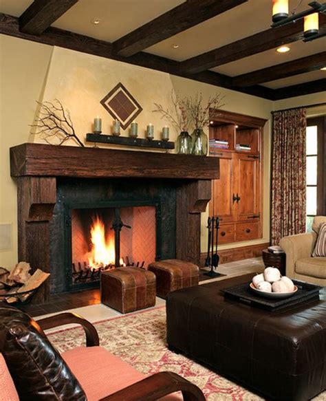 The wood fireplace mantel surrounds featured here range from refreshingly rustic designs to cozy and comfy country casual compositions especially designed to make you feel at ease! Wood Fireplace Mantels - A Cozy Focal Point Element For ...