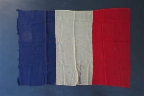 Antique French Flag Wool Handmade Tri Color Drapeau Français Etsy