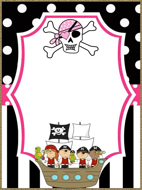 Free Printable Pirate Template Pirate Party Invitations Template