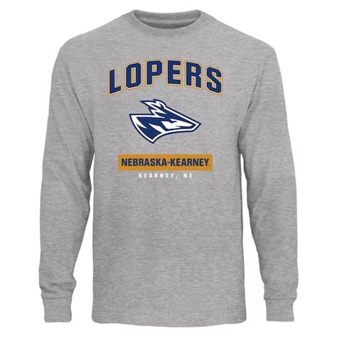 Nebraska Kearney Lopers Campus Icon Long Sleeve T Shirt Ash