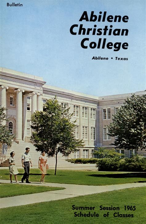 Catalog Of Abilene Christian College 1965 The Portal To Texas History