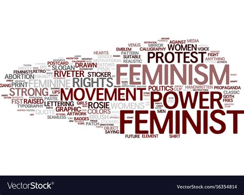 Feminist Word Cloud Concept Royalty Free Vector Image
