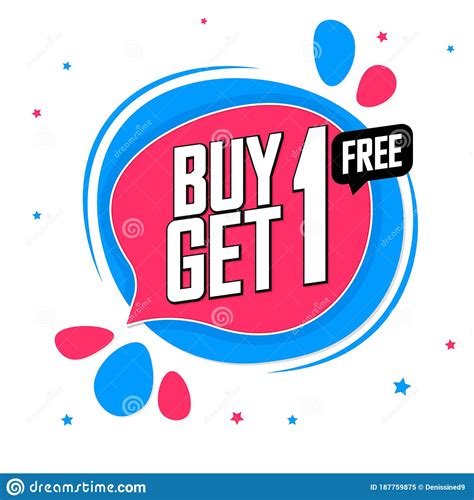 Buy 1 Get 1 Free Sale Banner Design Template Discount Speech Bubble