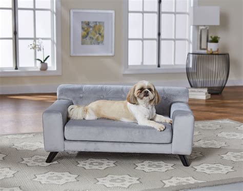 Enchanted Home Pet Mason Sofa Dog Bed Wremovable Cover Grey Medium