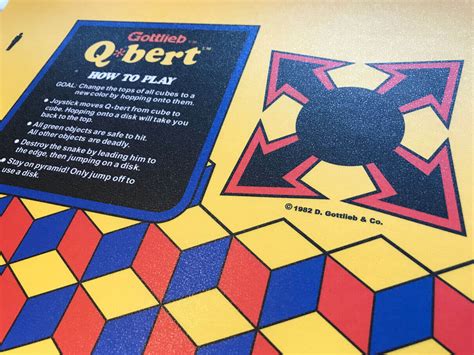 Laminated All Sizes Q Bert Arcade Side Artwork Panel Stickers Graphics