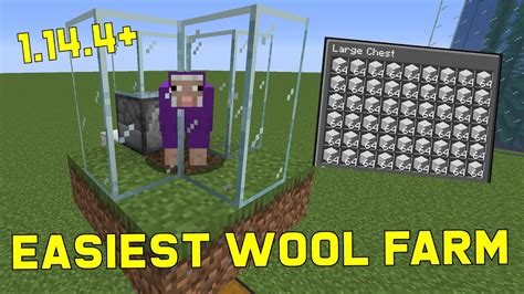 Minecraft Easiest Wool Farm 🐑 Java And Bedrock Youtube