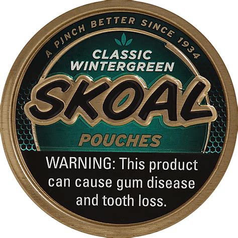 Skoal Smokeless Tobacco Classic Wintergreen Pouches Tobacco Leyo