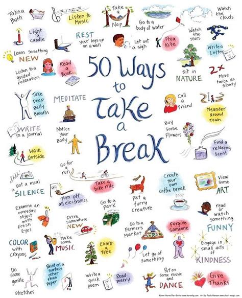 50 Ways To Take A Break